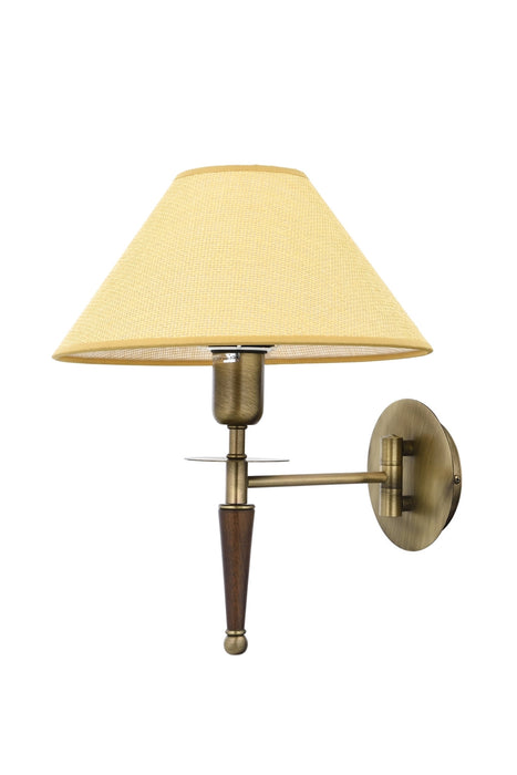 Aplică Avonni HAP-9009-1E, finisaj antichizat, , 1xE27, metal și lemn și textil, design vintage elegant