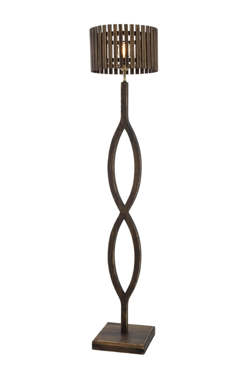 Lampadar stil modern, din metal, culoare antiq