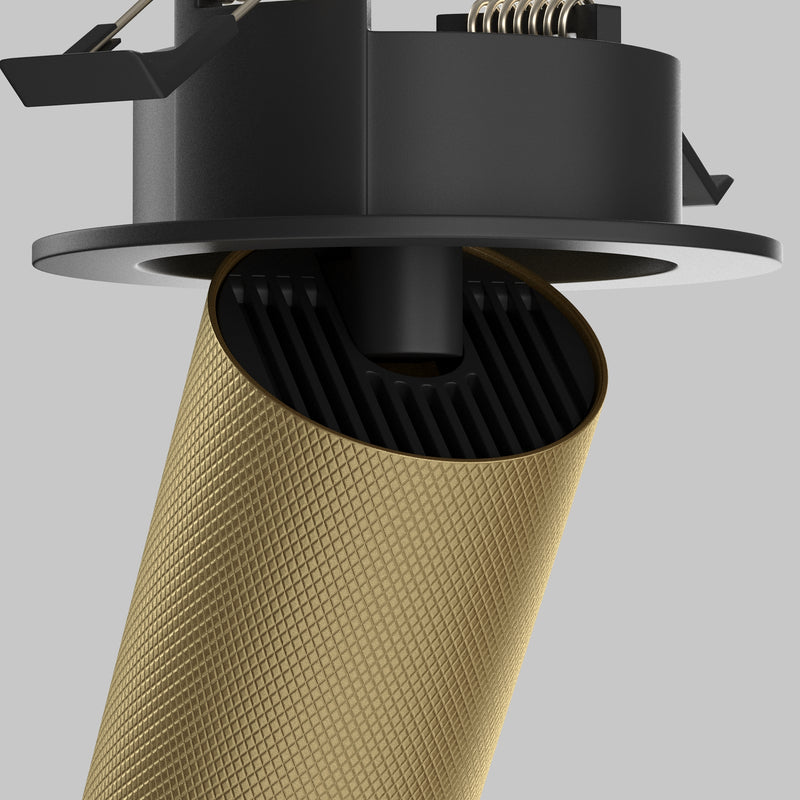 Lampa de Tavan Incastrata, Reglabila Maytoni Technical Artisan, Negru | Auriu mat, GU10 10W