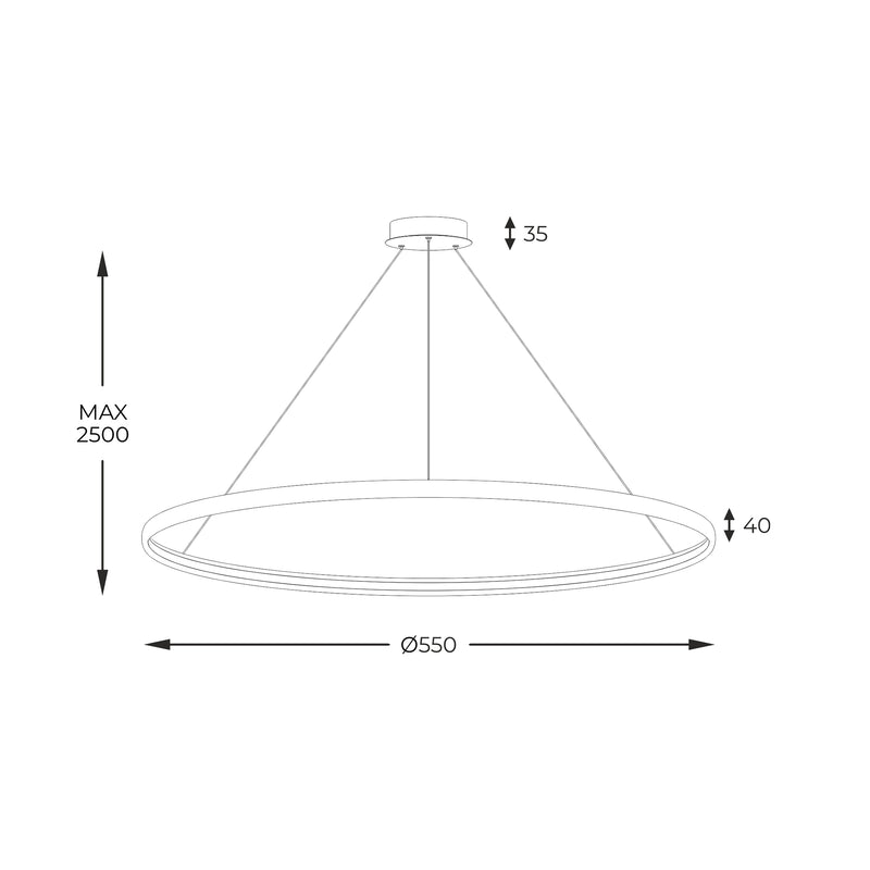 Lustra LED Zuma Line Oak 1xLED Lemn