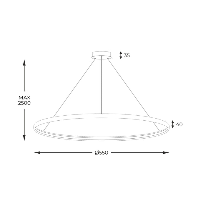 Lustra LED Zuma Line Oak 1xLED Lemn