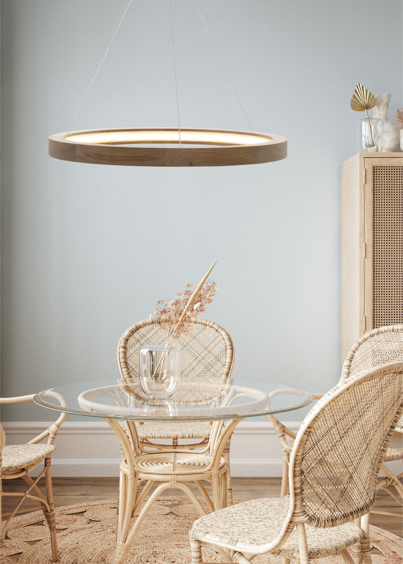 Lustra LED Zuma Line Oak 1xLED Lemn