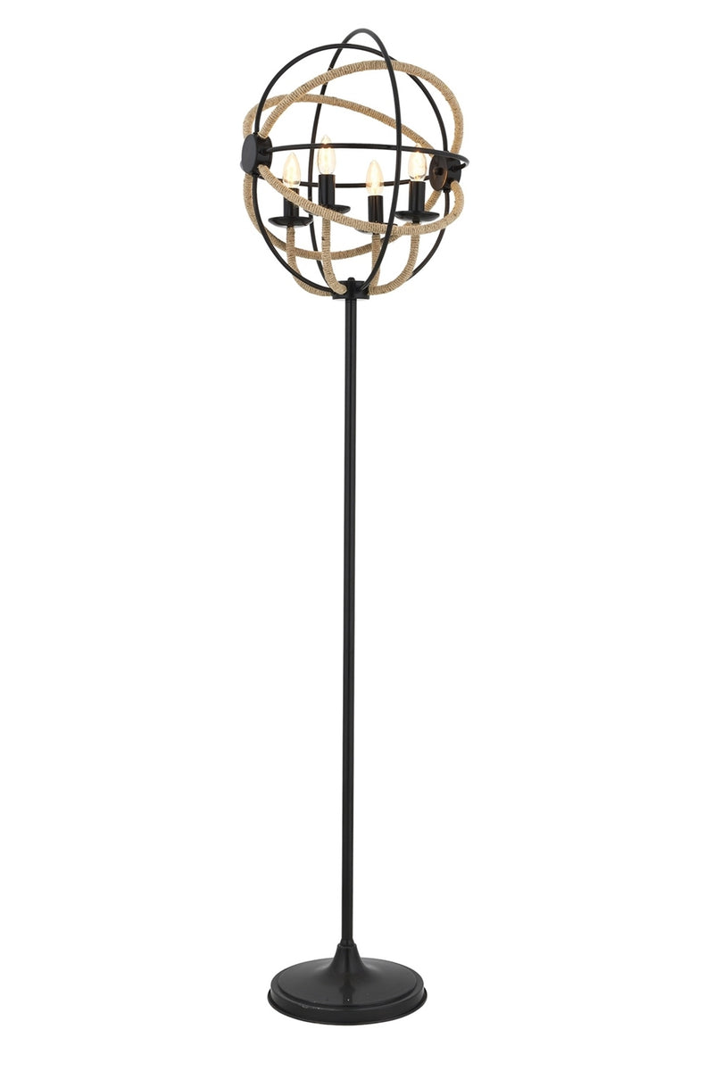 Lampadar stil modern, din metal, culoare negru