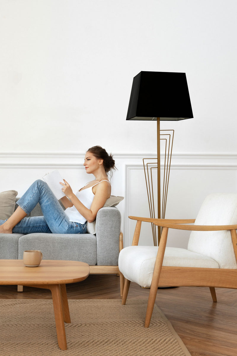 Lampadar living Avonni Antic, 1XE27