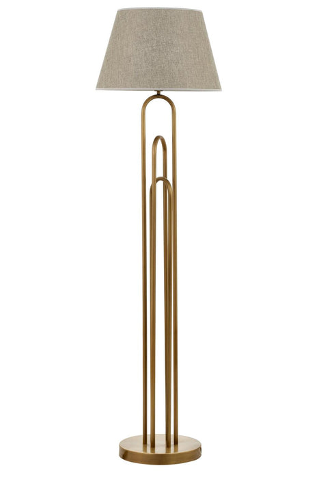 Lampadar Avonni LM-9134-1E, finisaj antichizat, Ø45 cm, 1xE27, metal și textil, design vintage elegant
