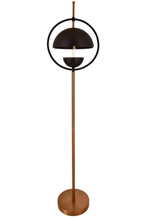 Lampadar Avonni LM-9139-1BSY, finisaj antichizat și negru, Ø30 cm, 1xE27, metal, design vintage elegant