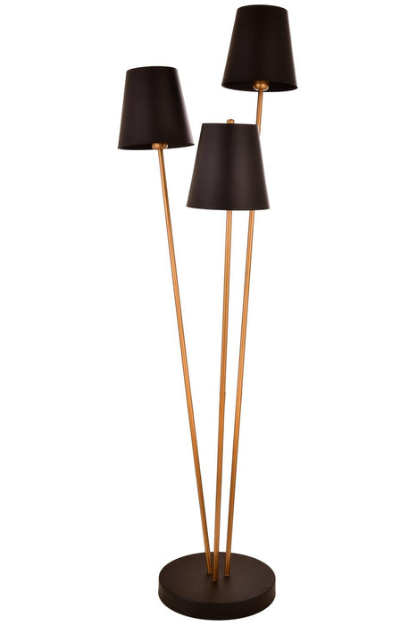 Lampadar Avonni LM-9147-3BSY, finisaj antichizat și negru, Ø50 cm, 3xE27, metal, design vintage elegant