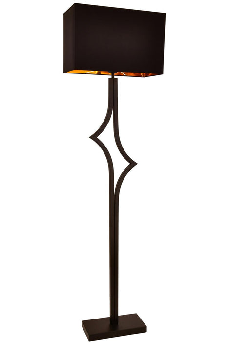 Lampadar Avonni LM-9148-1BSY, vopsea neagră, , 1xE27, metal și textil, design vintage elegant