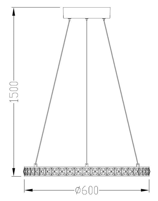 Lustra suspendată LED Muriel MD4996-1-3GBD LED 60W 7100LM 3000K Ø60 H150 metal corp auriu francez abajur din sticlă, baldachin negru