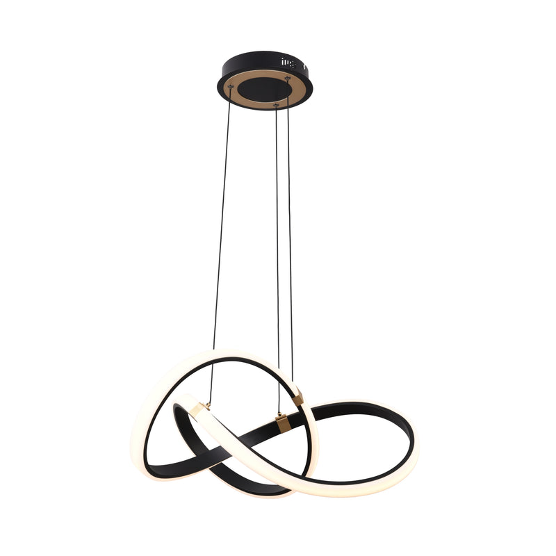 Lustra suspendată LED Indigo MD9717-1-3BGD LED 44W 5500LM 3000K Ø55 H150 metal mat negru și corp auriu
