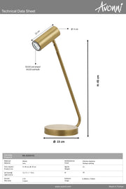 Lampa de birou Avonni Antic, 1XGU10, ML-62019-01 - AsiHome