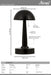 Lampa portabila Avonni Negru , 1XLED, ML-64004-BSY - AsiHome