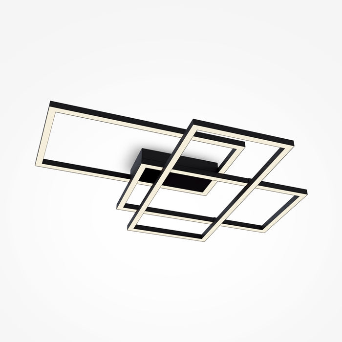 Plafoniera LED Maytoni Rida MOD016CL-L80BK, 78W, Negru, 2900 lm, 3000–4000K