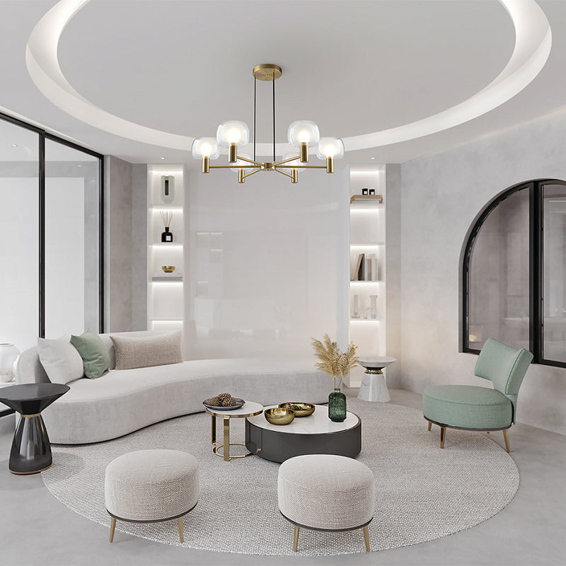 Lustra Living Maytoni Modern Vision Auriu, 6XE14
