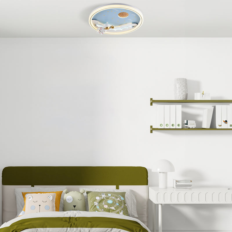 Plafoniera LED Focus 2 MX4020-1DWD LED 42W 4900LM 3000K/5700K Ø47 H15 metal si plastic corp alb
