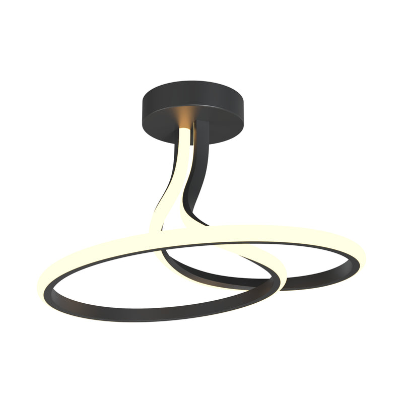 Plafoniera Clint MX6349-1-3BT LED 26W 3000LM 3000K L36 W35,6 H25,5 corp metalic negru