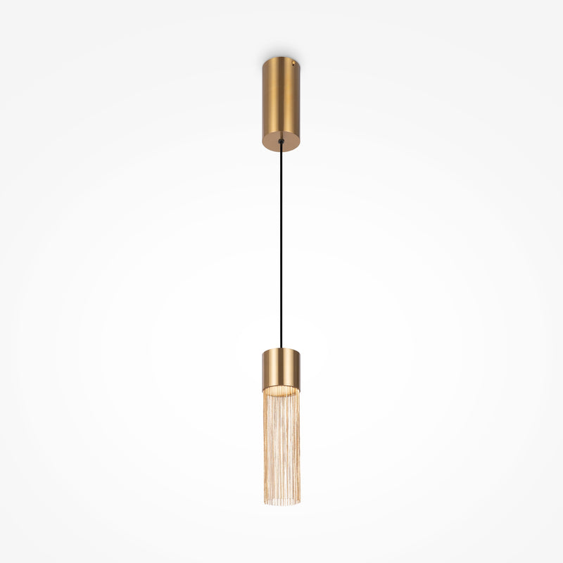 Lampă suspendată modernă LED Maytoni Imaginary, 5W, 3000K, Aurie, Metal