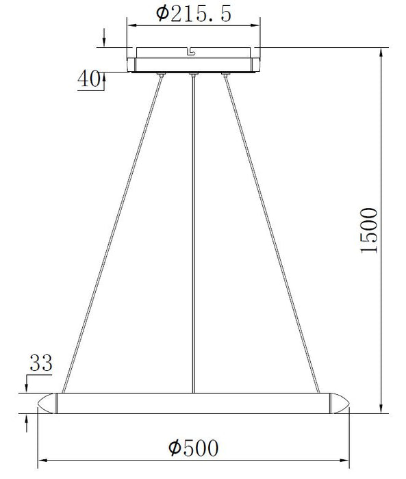 Lustra suspendată LED Newa 11677 LED 27,5W 3200LM 3000K Ø50 H150 corp metal argintiu