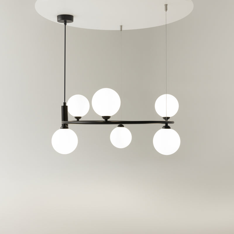 Lustra Living Maytoni Ring Negru, 6XG9