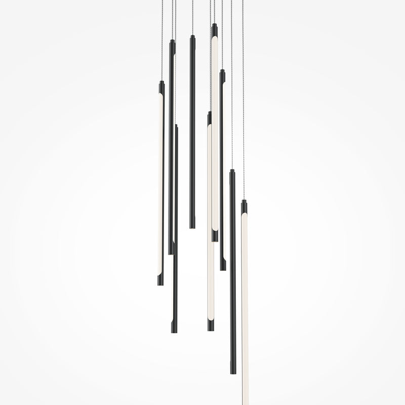 Lustra LED Maytoni Light stick, Negru, LED 46W, 3350lm 3000K Dimabil