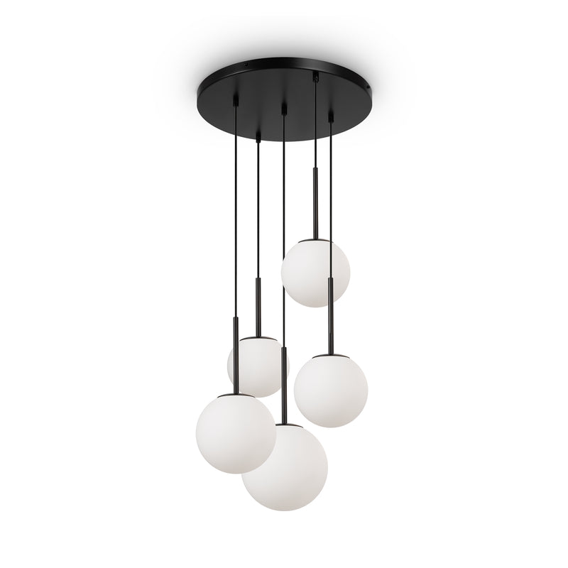 Lustra Living Maytoni Basic form Negru mat, 5XE14