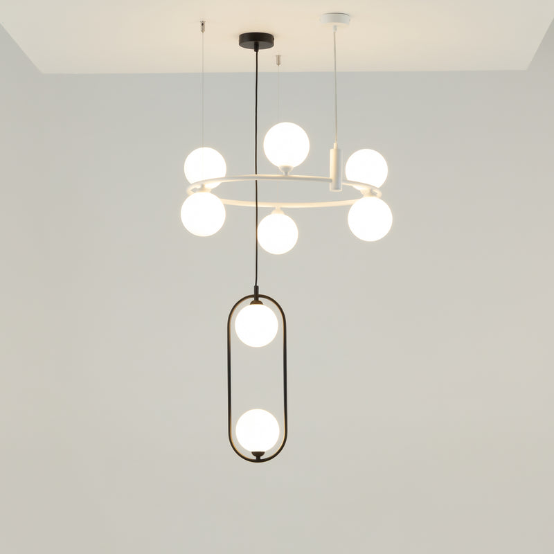Lustra Living Maytoni Ring Alb, 6XG9