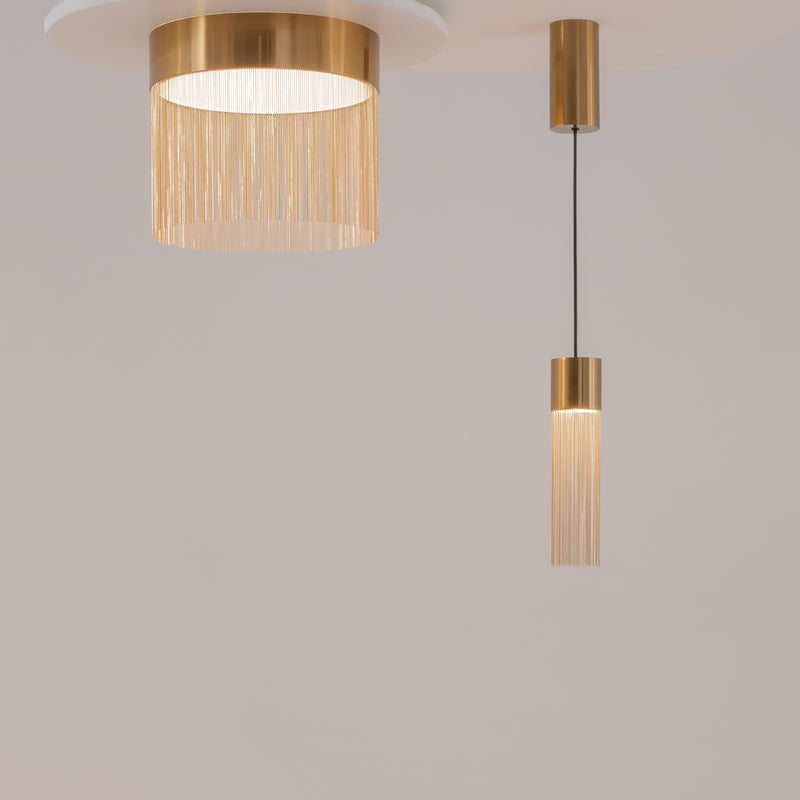 Lampă suspendată modernă LED Maytoni Imaginary, 5W, 3000K, Aurie, Metal