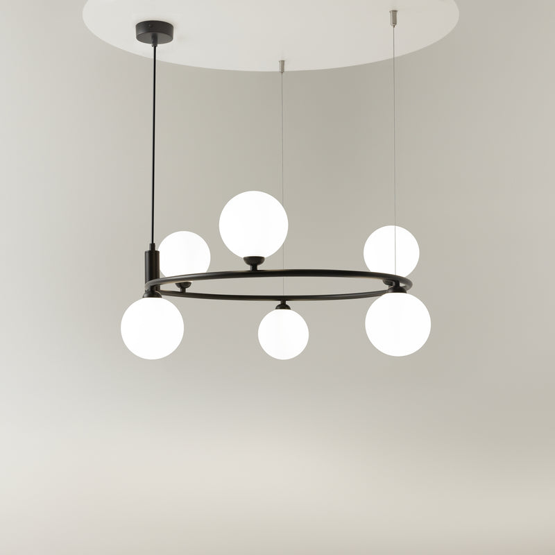 Lustra Living Maytoni Ring Negru, 6XG9
