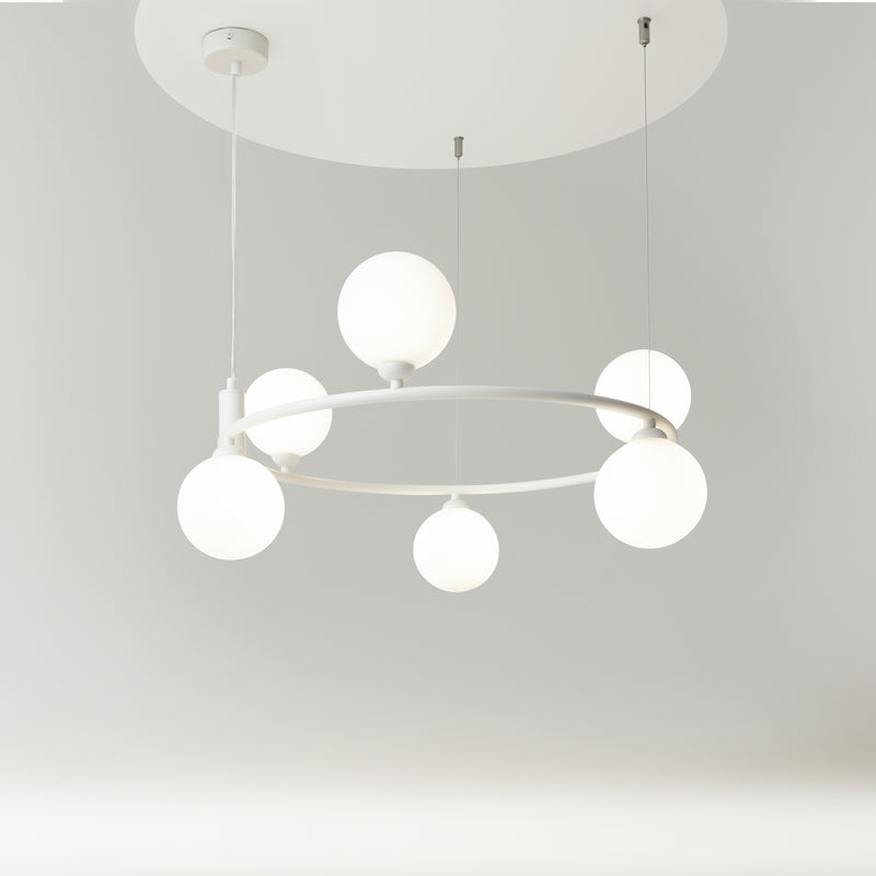 Lustra Living Maytoni Ring Alb, 6XG9