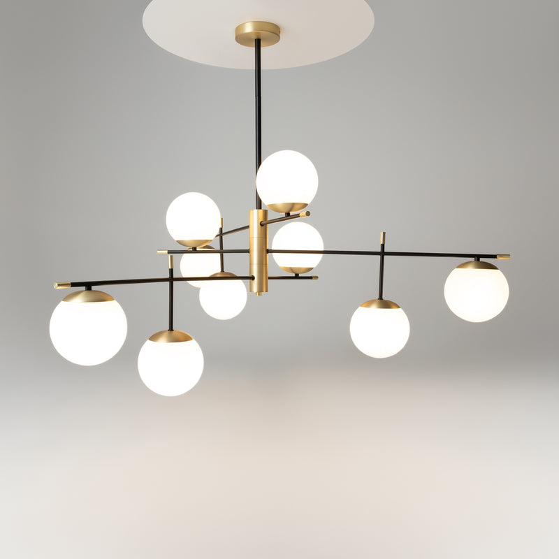 Lustra Living Maytoni Nostalgia Auriu mat, 9XE14