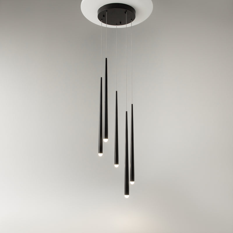 Lustra LED Maytoni Cascade, Negru, LED 31W, 2400lm