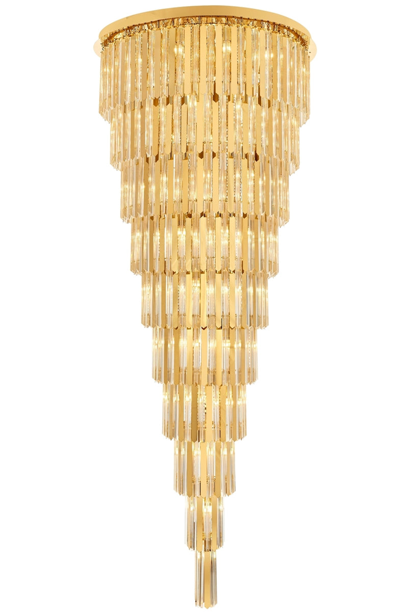 Lustră Queen – Inox & Cristal Schott, montaj aplicat