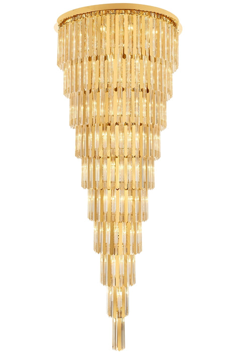 Lustră Queen – Inox & Cristal Schott, montaj aplicat