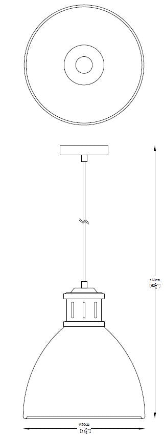 Lampa suspendata Mensa A8050L-SBK 1 x E27 MAX 40W Ø30 H158 metal nisip negru si corp auriu alb lucios nuanta interior