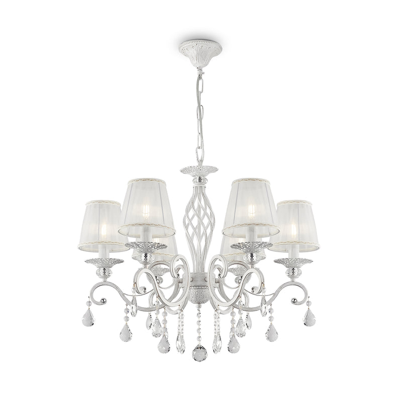 Lustra Living Maytoni Classic Grace Alb/Auriu, 6XE14