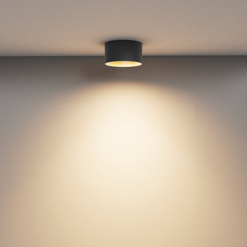 Lampa de tavan LED Maytoni Technical Vega, Negru | Auriu mat, LED 15W, 1030lm 3000K