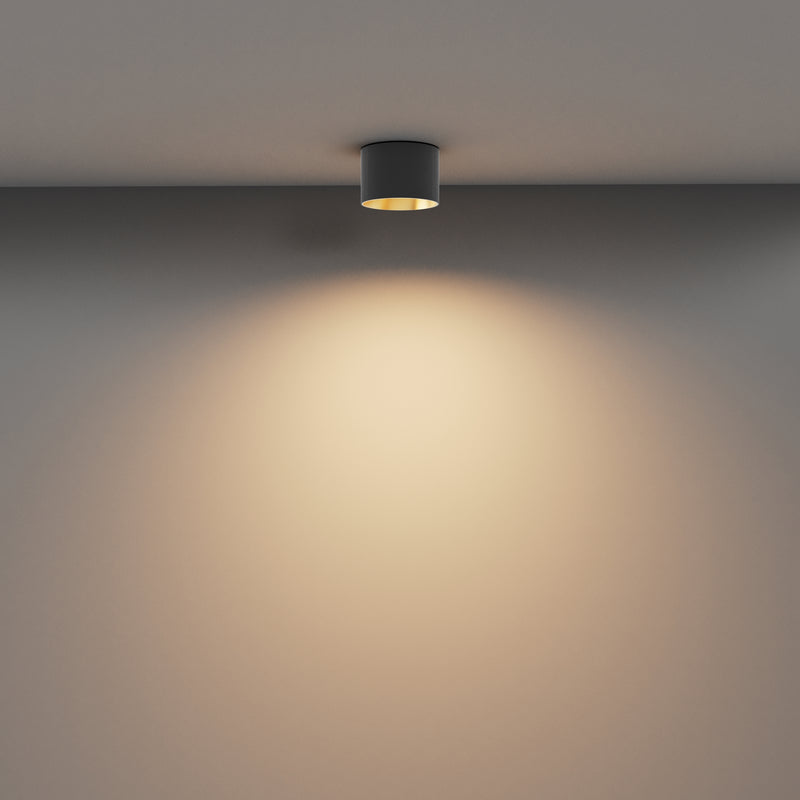 Lampa de tavan LED Maytoni Technical Vega, Negru | Auriu mat, LED 8W, 580lm 3000K