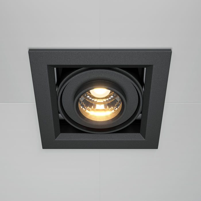 Spot LED Incastrat Maytoni Technical Metal Modern, Negru, LED 10W, 650lm 3000K  DL093-01-10W3K-B