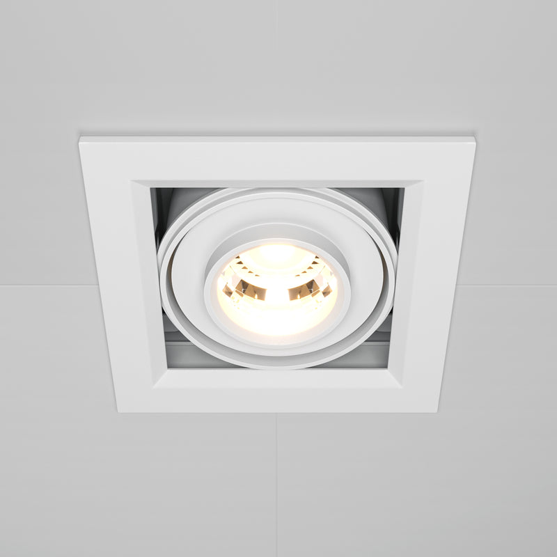 Spot LED Incastrat Maytoni Technical Metal Modern, Alb, LED 10W, 750lm 3000K