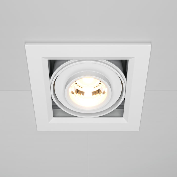 Spot LED Incastrat Maytoni Technical Metal Modern, Alb, LED 10W, 750lm 3000K  DL093-01-10W3K-W