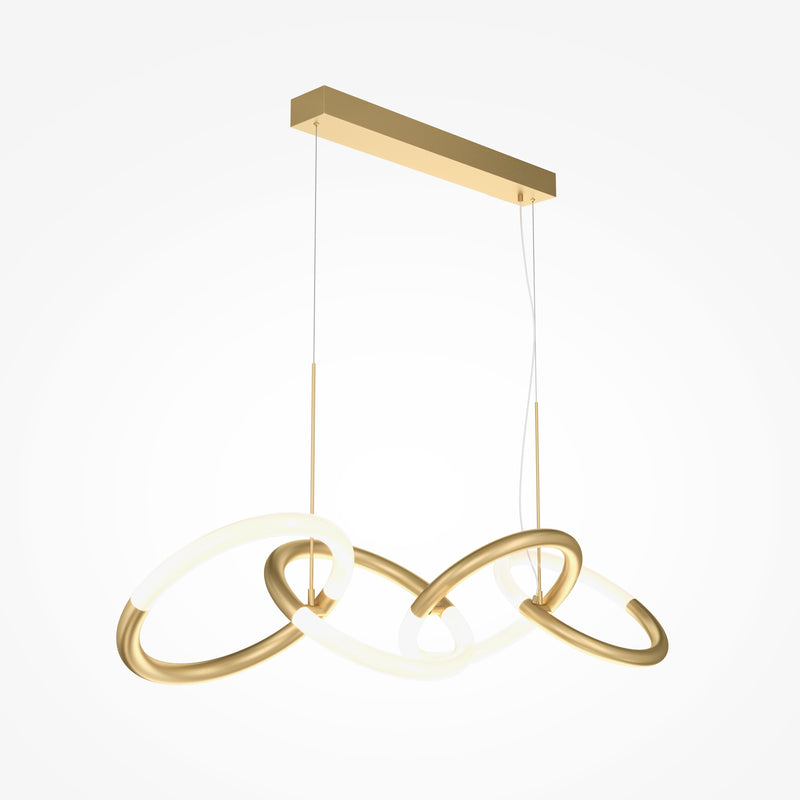 Lustra LEDMaytoni Node Auriu 4