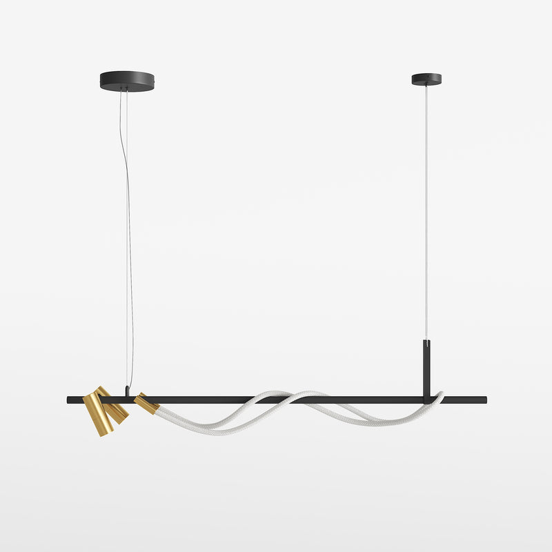 Lustra LED Maytoni Tau Negru/Auriu