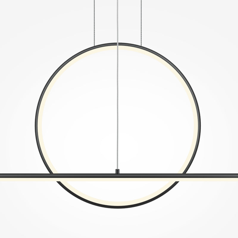 Lustra LED Maytoni Halo, Negru, LED 40W, 1500lm