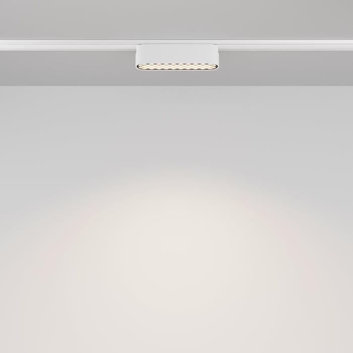Proiector LED pentru sina magnetica Radity Maytoni Technical Basis Grid, Alb, LED 6W, 90lm 4000K  TR084-1-6W4K-W