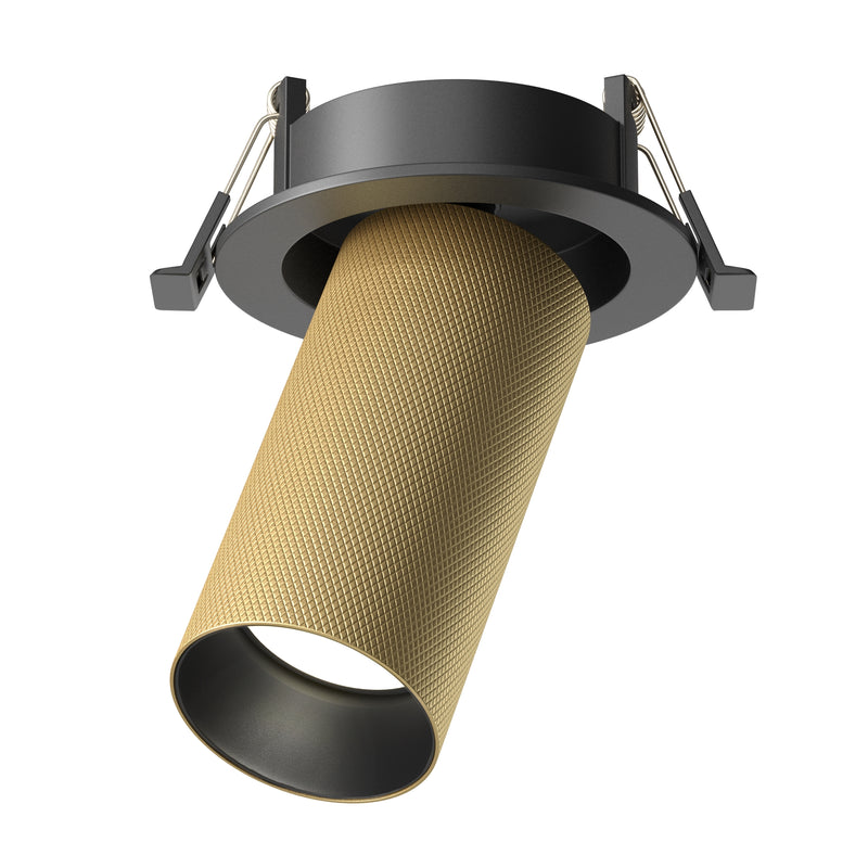 Lampa de Tavan Incastrata, Reglabila Maytoni Technical Artisan, Negru | Auriu mat, GU10 10W