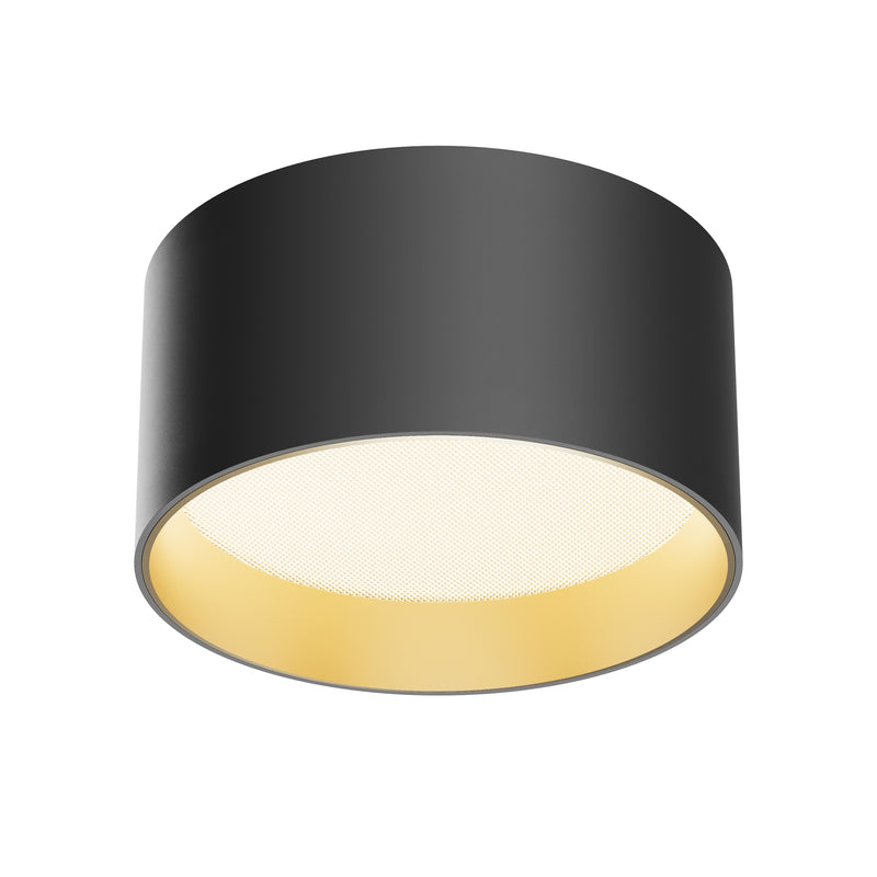 Lampa de tavan LED Maytoni Technical Vega, Negru | Auriu mat, LED 15W, 1030lm 3000K