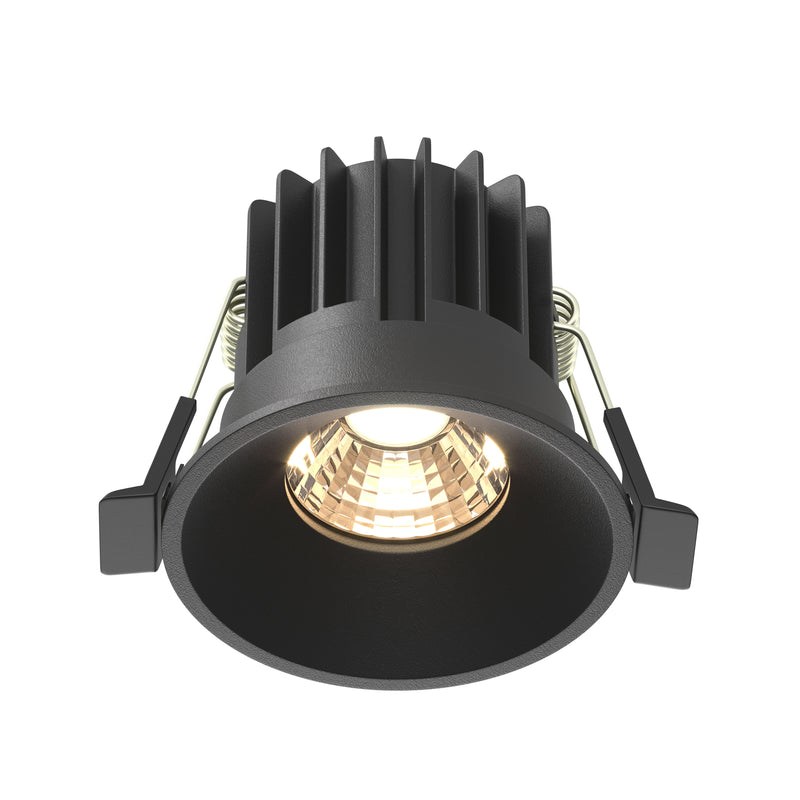 Spot LED Incastrat Maytoni Technical Round, Negru, LED 7W, 450lm 3000K
