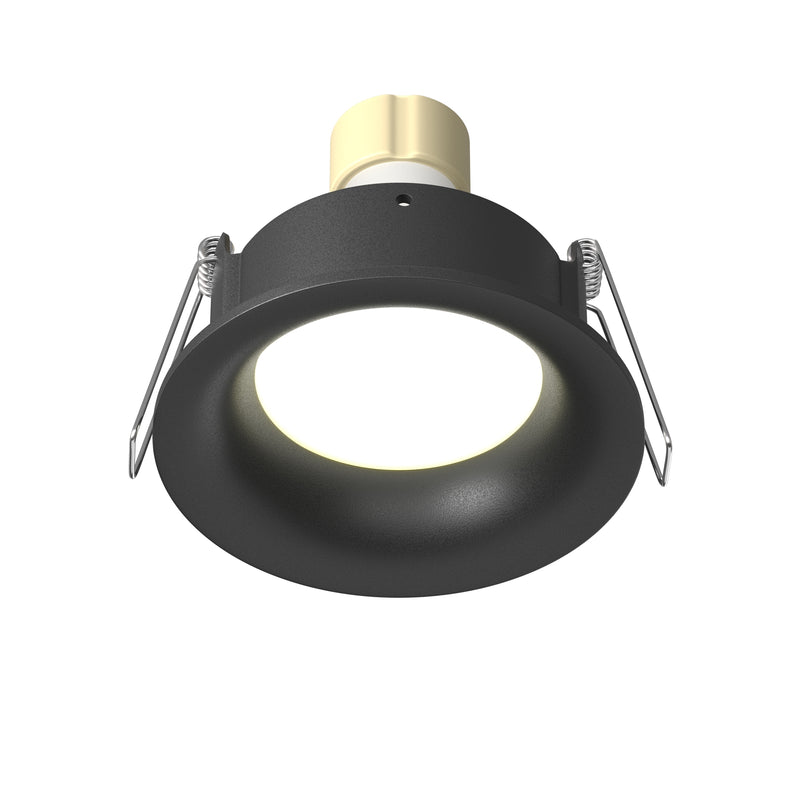 Spot incastrat baie / bucatarie / exterior Maytoni Technical Slim, Negru, GU10 50W