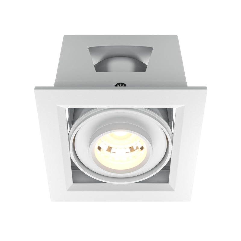 Spot LED Incastrat Maytoni Technical Metal Modern, Alb, LED 10W, 750lm 3000K
