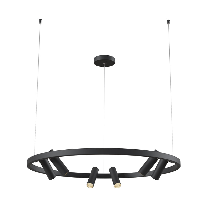 Lampă Suspendată LED Neagră Satellite – Maytoni, Aluminiu, 42W, 3900lm